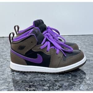 Nike Air Jordan 1 Mid TD | Palamino - White - Wild Berry | DQ8425-215 | Sz 9C